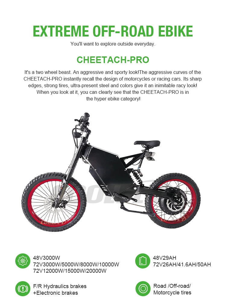 High Speed 140km/h New Design Stealth Bomber 72v 5000w 8000w Electric Bike 15000 15kw 20kw For
