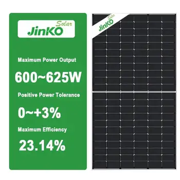 Top 10 best solar panels Jinko PV Module 610Wp B grade Bifacial double glass 16BB N type 595W 600W 615W 610w Solar energy panel