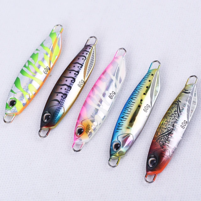 Japanese Lazer Paper Jigging Lead Jig Lure 10g/20g/30g/40g/60g Duo Fishing Sea Bass Tuna Slow Fall Pitch Artificial Swim Bait