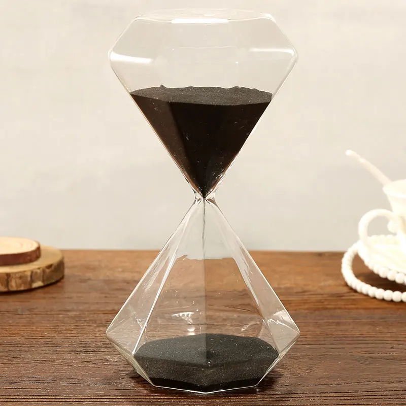 Large 1 Half Hour Diamond Customized Hourglass With Different Color Sand