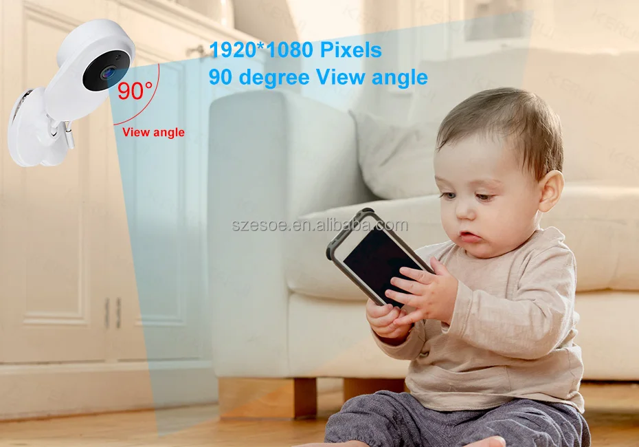 HD 1080P 4.3 inch LCD Screen IR Night Vision Wireless audio wifi baby Crying Detection Two Way Audio baby monitor wifi camera