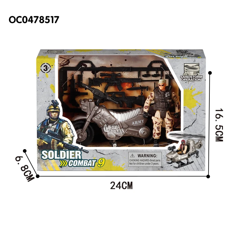 Plastic Model Kits Helicopter Toy Soldiers Set Military Army Man