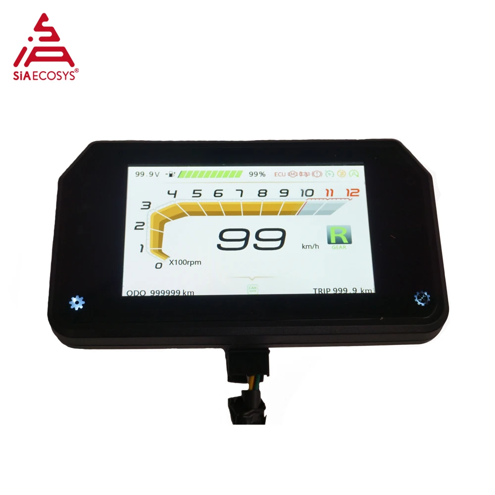 SiAECOSYS Adjustable TFT T15 with CAN-BUS Communication Speedometer for Electric Tricycle and Electric Mini Car