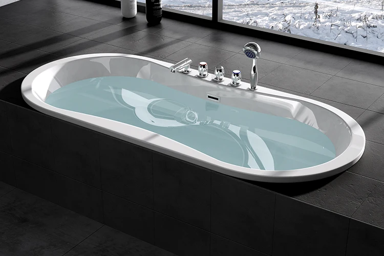 Прозрачная акриловая Ванна с гидромассажем, встроенная ванна для замачивания, Ванна со встроенной ванной, душевая ванна для взрослых