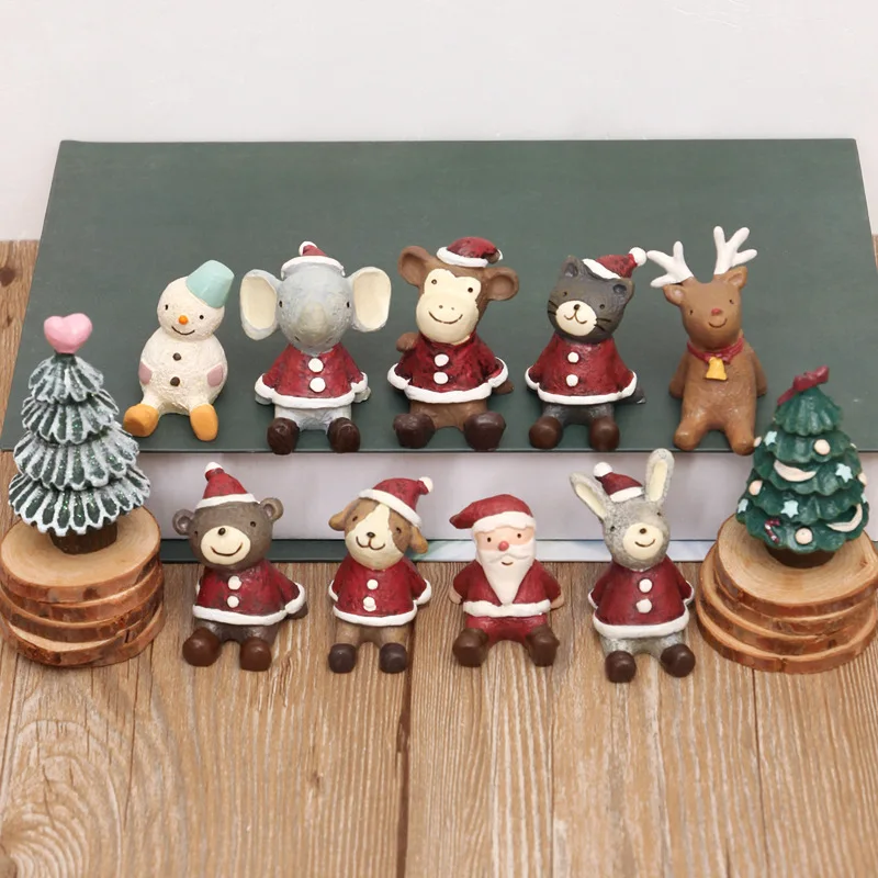 Zakka grocery Office desktop resin crafts Christmas gift animal ornaments