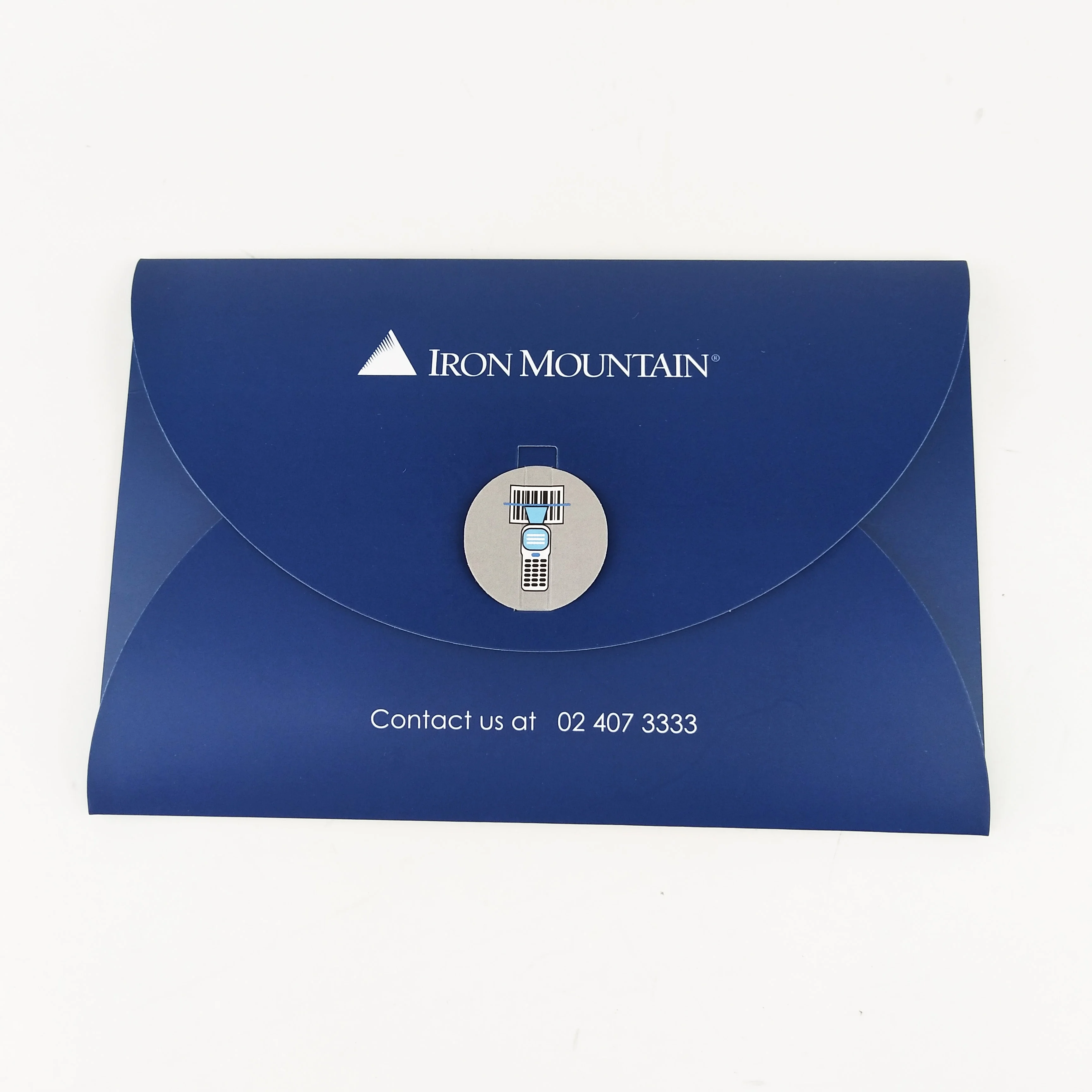 Креативный высококачественный синий бумажный конверт 350 г/м2 для подарочной карты