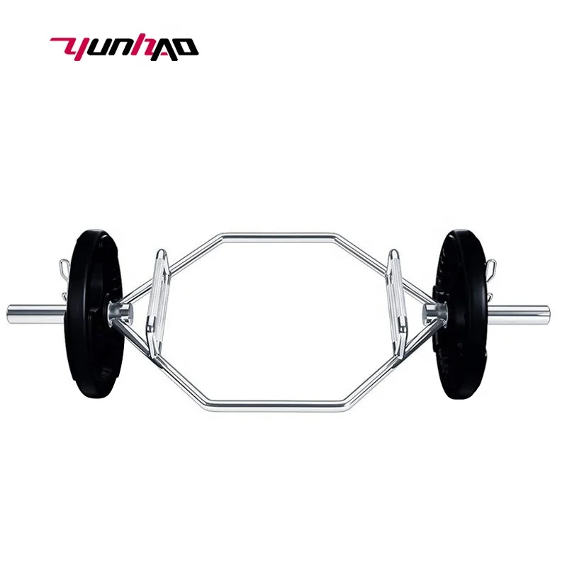 Factory Direct Custom Logo 20KG Chrome or Black Hex Trap Barbell Bar for Squats Deadlifts 700 LB Max Loading