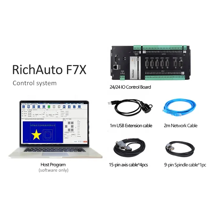 4 Axis CNC Router Control RichAuto F741 Servo Stepper Dsp Controller