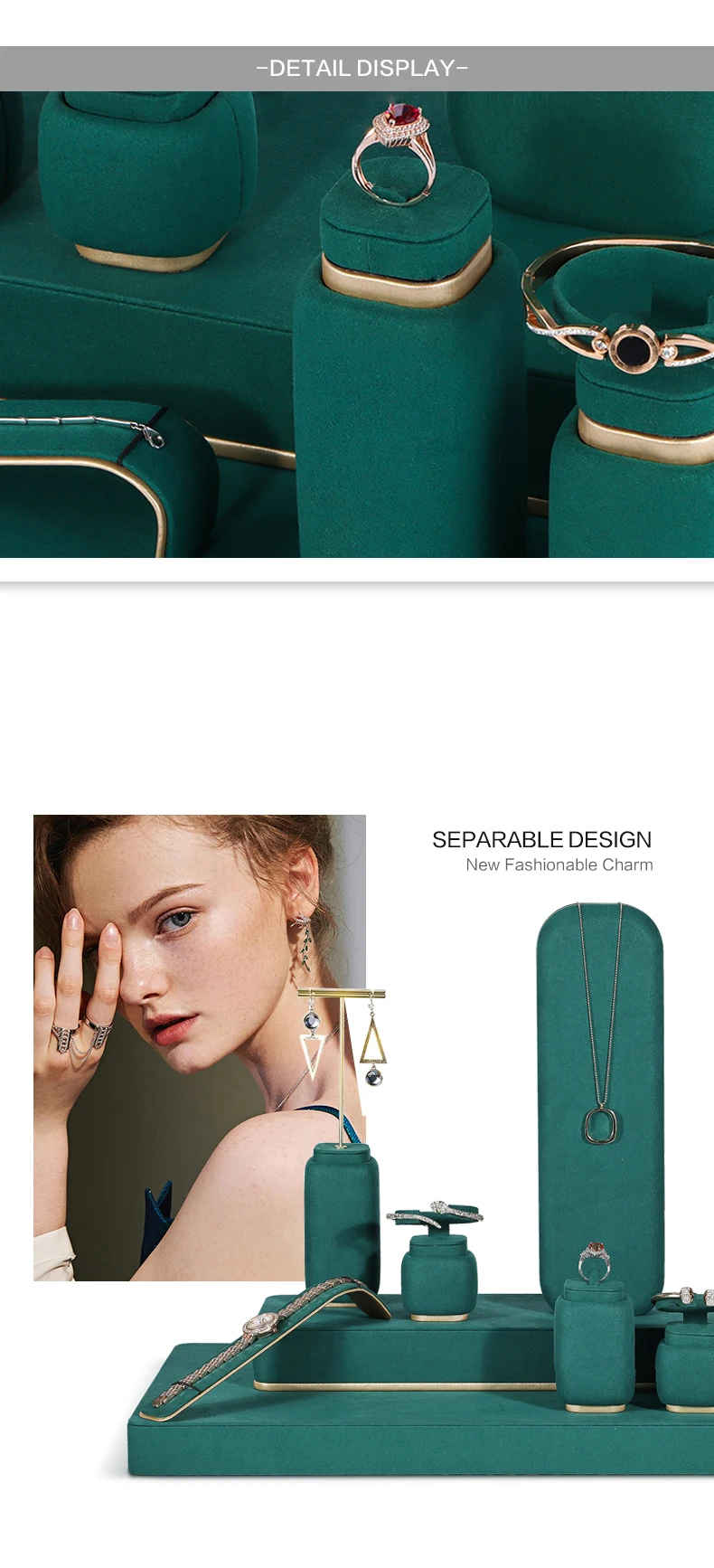 Romi Rack Jewelry Packaging Display Ultrafiber Earrings For Jewelry