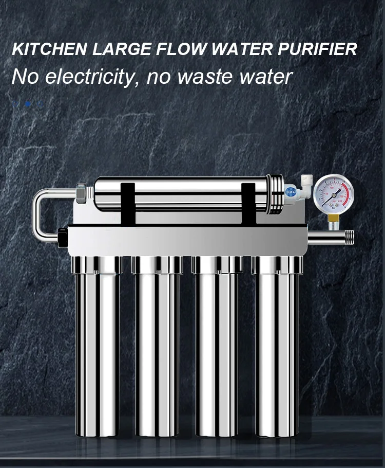 Factory Direct Sales Wholesale Tap Water Filter Purifier 5-grade Stainless Steel UF Water Filter Under Sink for Household Use