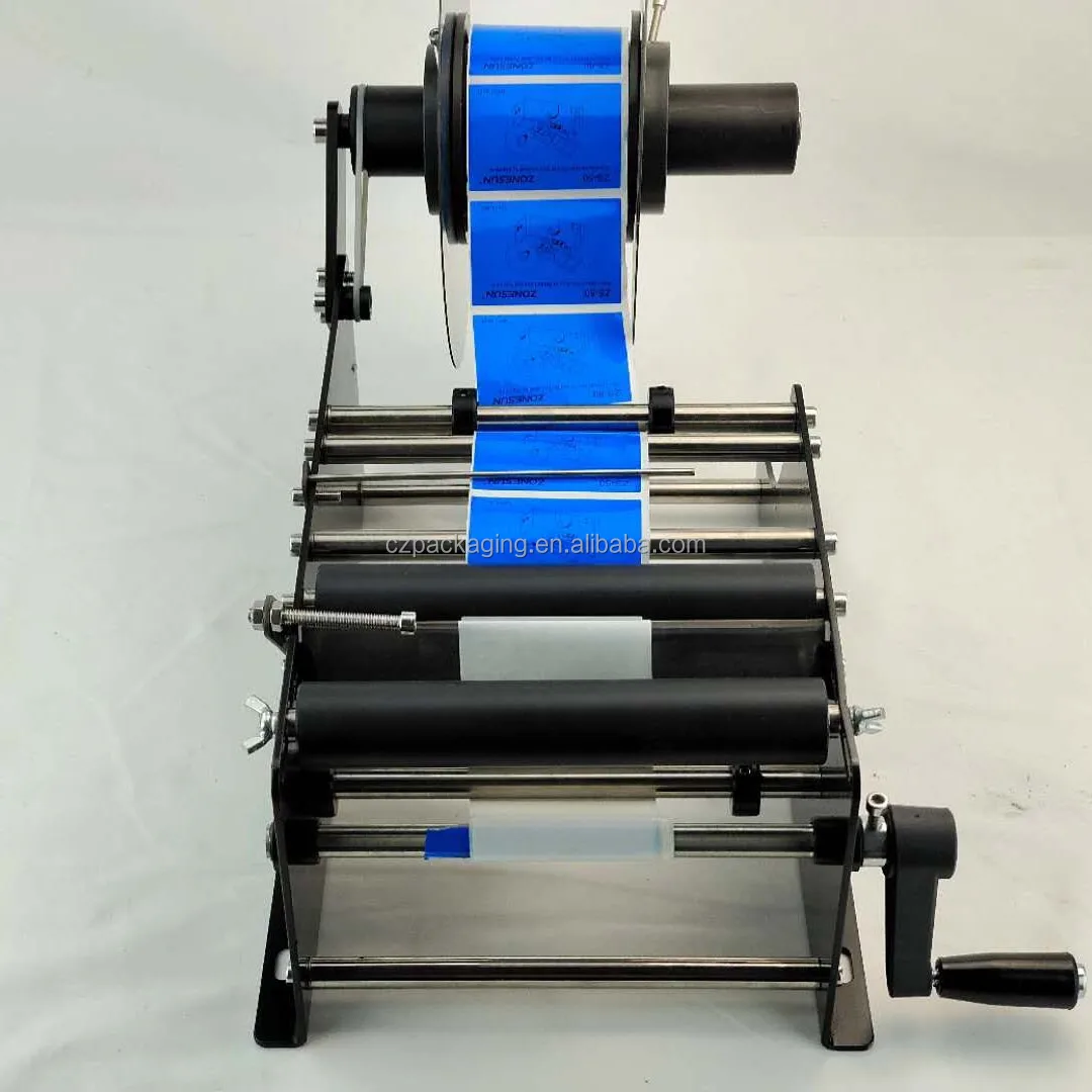 Manual Sticker Labeling Machine Label Sticking Machine For Round And ...