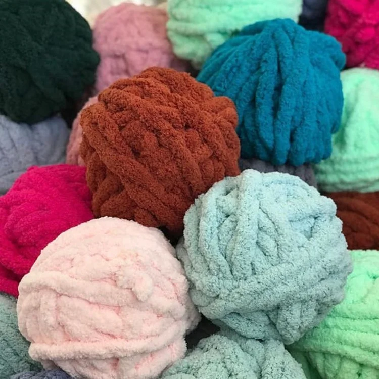 
Chunky Yarncrafts Cozy Loop Knit Yarn Crochet Polyester Chenille Knitting Soft Hand Knitted Blanket Baby Jumbo Yarn 