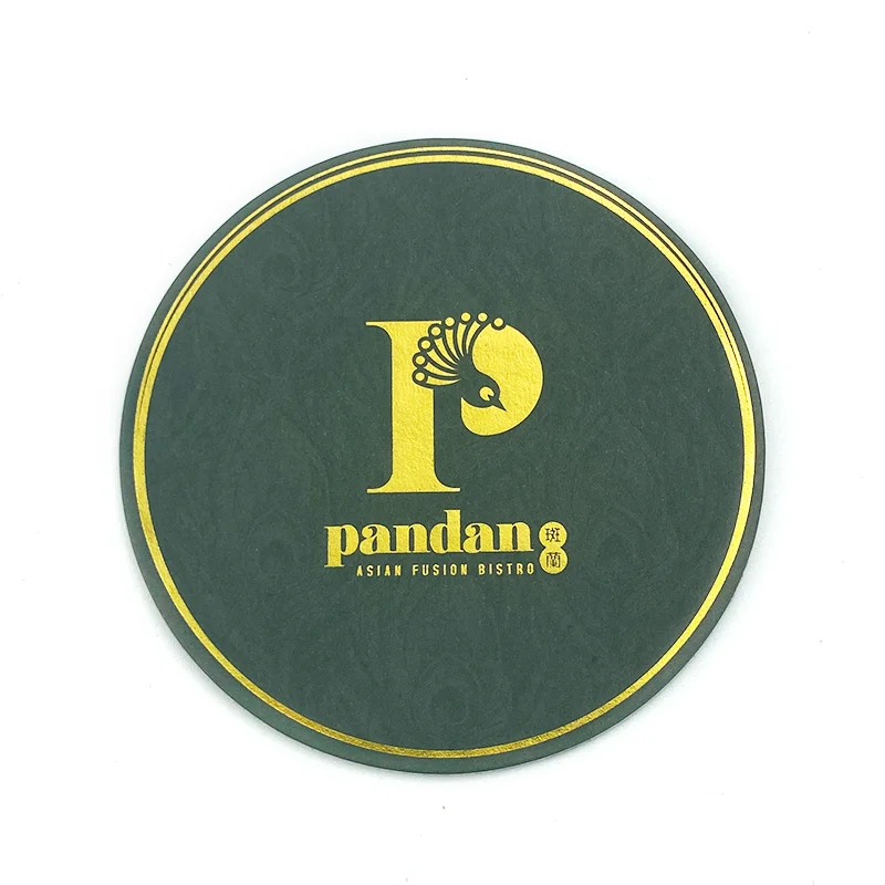 Customized Printed Personalized Cardboard With Logo Design Water Absorbent Office Hotel Tea Cup Beer Paper Coasters for Drinks
