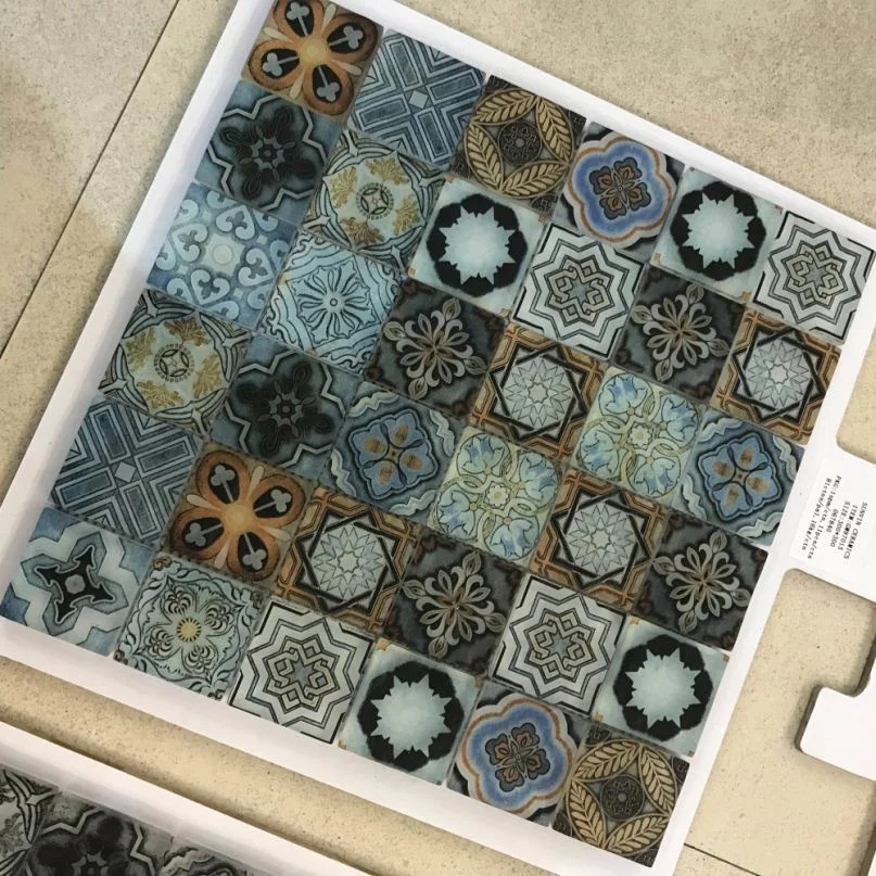 Hexagonal Mozaik Strip Glass Mosaic Tile - Modern Style