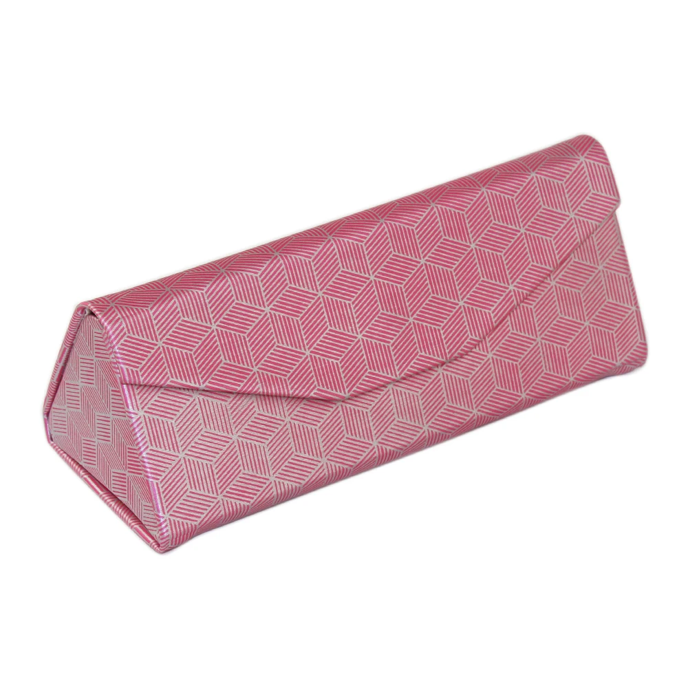 Дизайнерская Портативная Складная пластина розовый белый черный искусственная кожа ручной работы Оптический жесткий футляр солнцезащитные очки упаковочные аксессуары