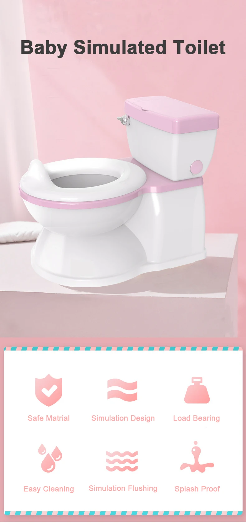 Wholesale Plastic Realistic Potty Training Toilet Looks And Kid Potty