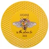 Jaune - Assiette abeille en céramique en relief, lot de 2