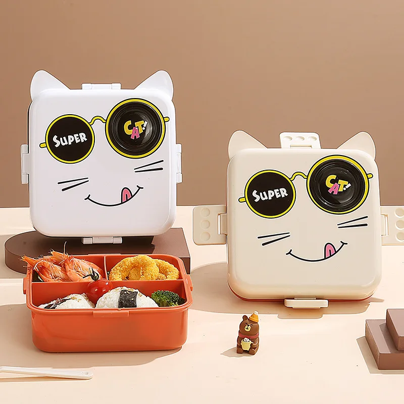 1600ml Cute Cartoon Elephant Cat Children Lunch Box For Students ...