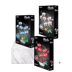 EPT Hot Plant Series Building Block Set Moth Orchid Simulated Building Block Flower Set Educational Toy Set for Kids
