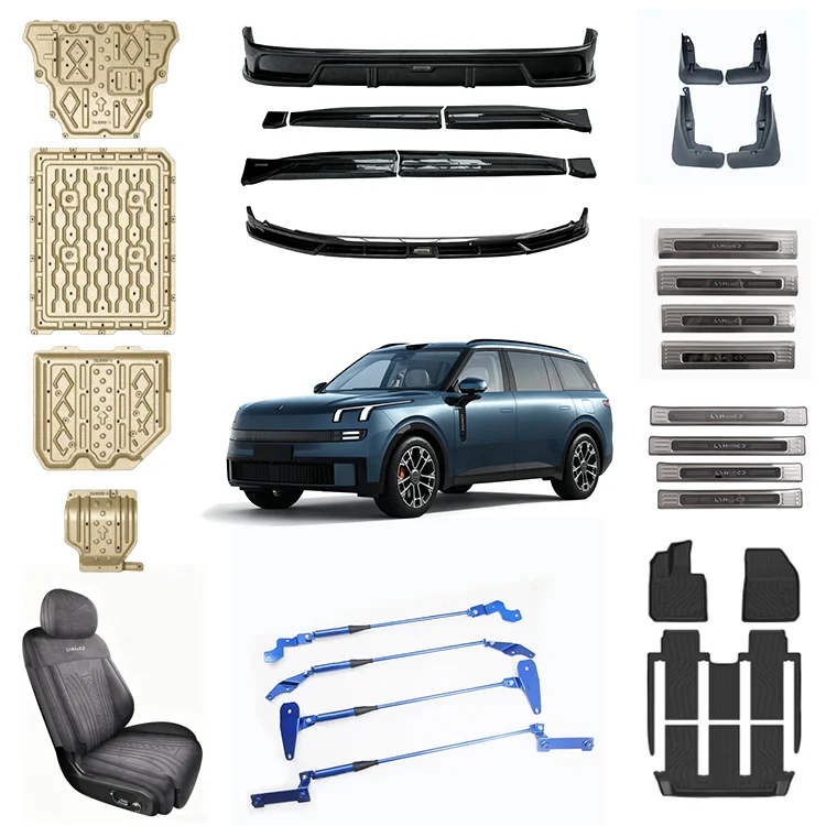 Acessórios para Carro Elétrico Maremlyn EV para Lynk & Co 900: Placa Antiderrapante, Almofada de Assento, Spoiler Traseiro, Reforço de Torre de Suporte de Suspensão, Decoração e Proteção, Peça de Reposição