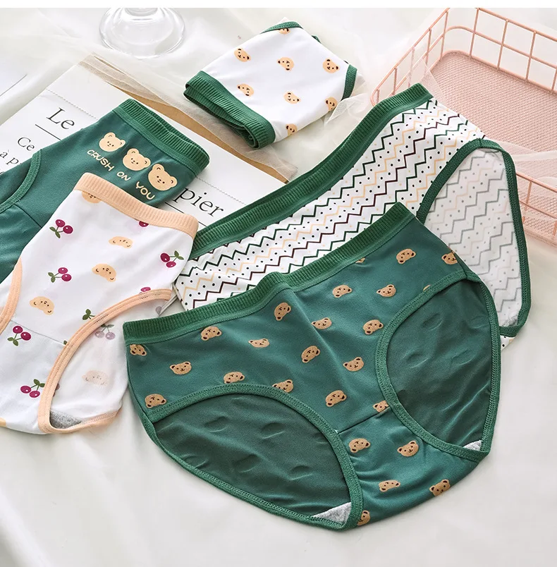 Underwear Women Plus Size Panties Girls Briefs Sexy Lingeries Intimates Cotton Shorts Underpants Cute Panty