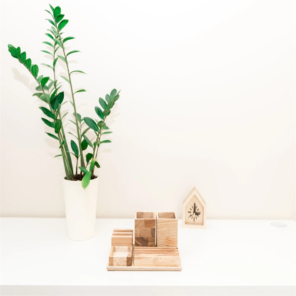 Creative cute cactus desktop organizer desk accessory pen pencil holder  as gift for school office supplies