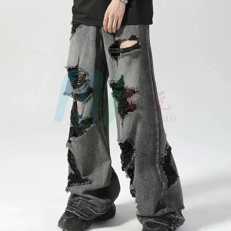 HOT Mens Jeans Jeans Baggy Strappati Men's Baggy Jeans