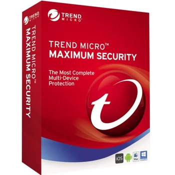Antivirus software computer internet security 3 years 10 user code trend micro