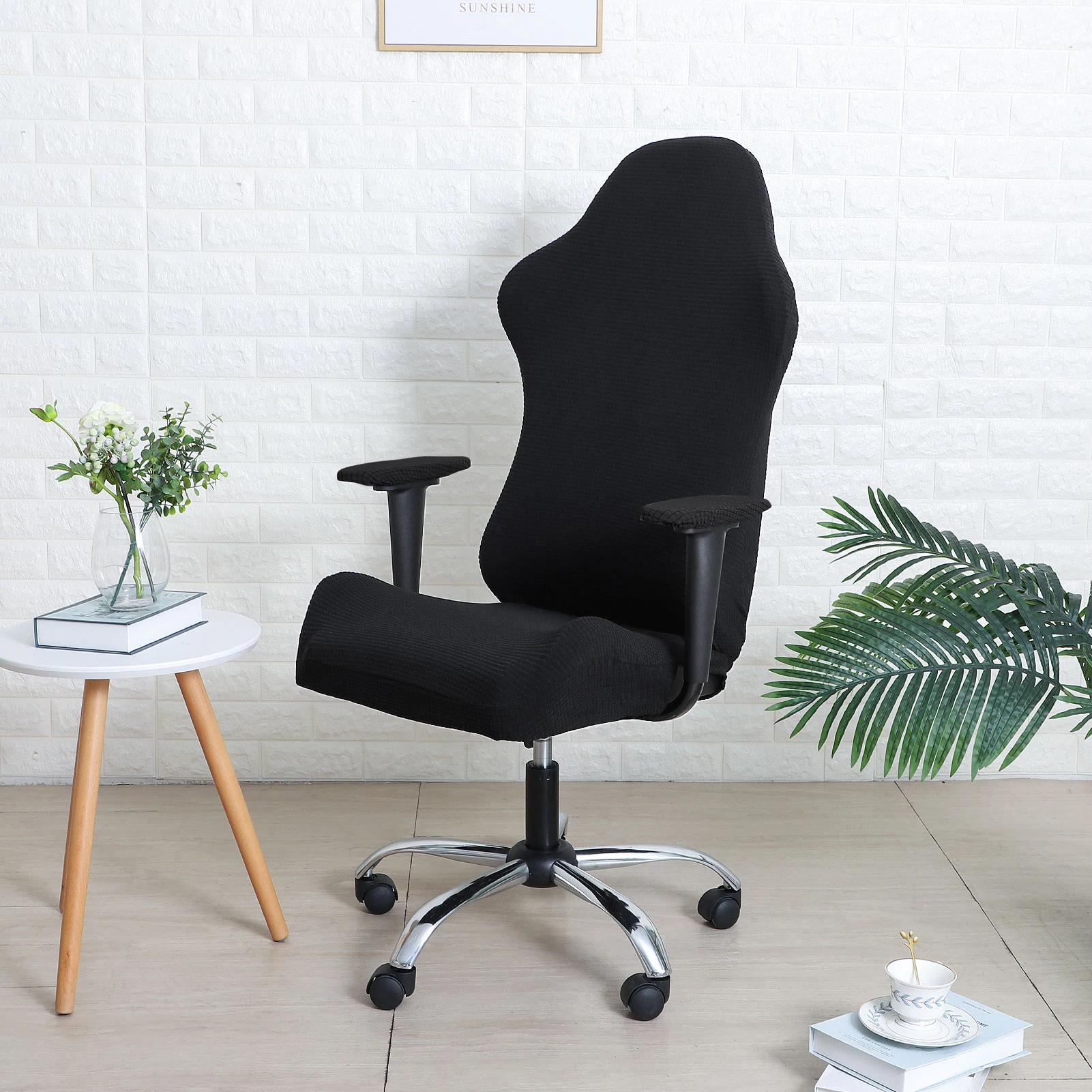 YongHo Modern Jacquard Christmas Gaming Office Chair Cover Spandex Elastic Armchair Seat aperçu 14