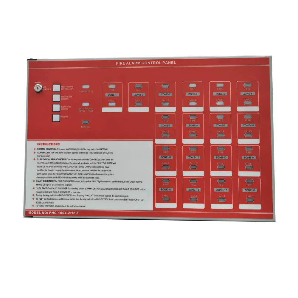
High Quality 2-18 Zones Conventional Fire Alarm System Control Panel 