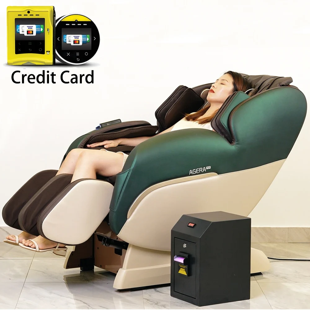 Fauteuil de massage commercial à gravité zéro, avec système de paiement par pièces ou billets, usage en distributeur