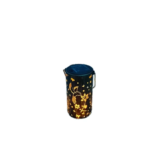 Vintage Outdoor Solar LED Decorative Lanterns IP65 Warm White Metal Body with ROHS Certified Hanging Iron Garden Lamp