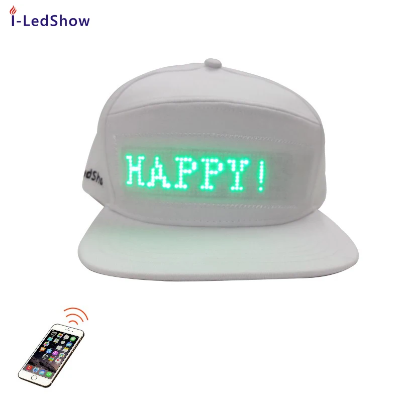 iledshow hot sales 1248 Factory Custom Fashion Cheap Advertisement Message Led Hat Light With customized Logo