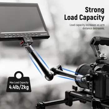 NEEWER 11" Magic Arm Camera Mount with Quick Release Plate & Dual 360 Degree Ball Heads  Aluminum Articulating Arm for DSLR product image