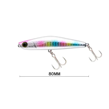 CHEERY 10cm ABS 3D Eyes Sinking Minnow Hard Fishing Lure Topwater Pencil Ocean Boat Fishing Saltwater Marlin River Stream – Minnow – view 4