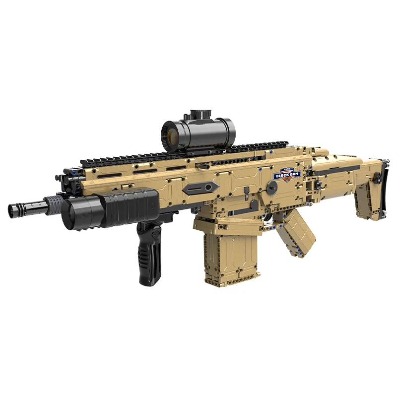 正規ライセンス 流浪の地球 MOCアサルトライフル 積み木を組み立てるおもちゃ AR15 1:3 アサルトライフルモデル 金属製おもちゃ銃 合金製の