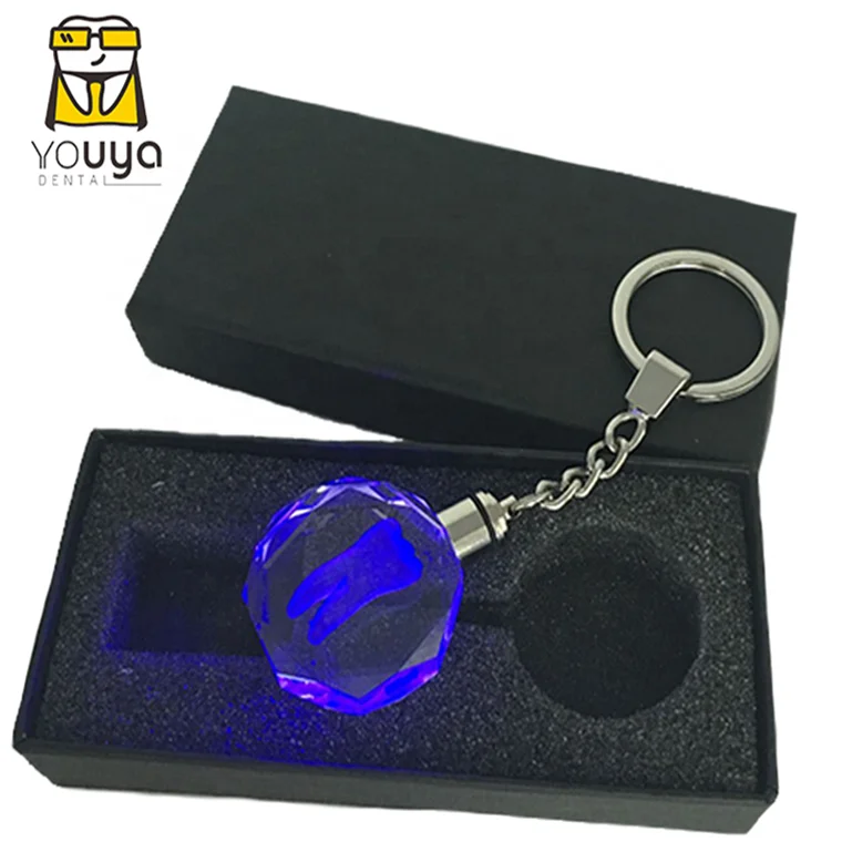 
 Персонализированный Хрустальный светодиодный стоматологический брелок для зубов, подарок для клиники  