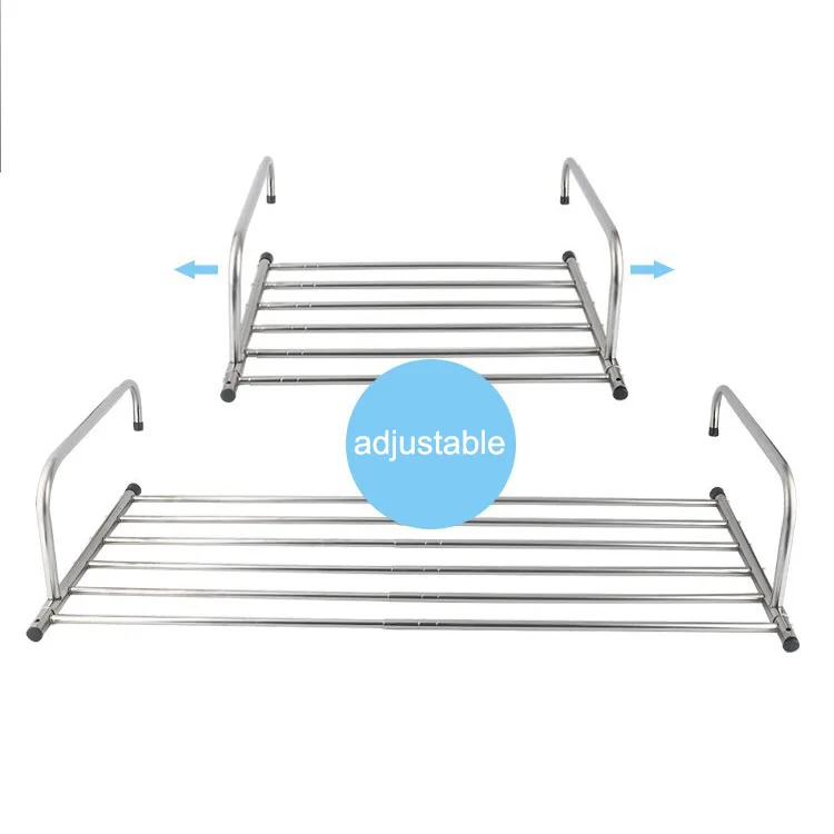 Portable Retractable All Stainless Steel Clothesline Indoor Outdoor Laundry HangerTelescopic Clothes Dryer