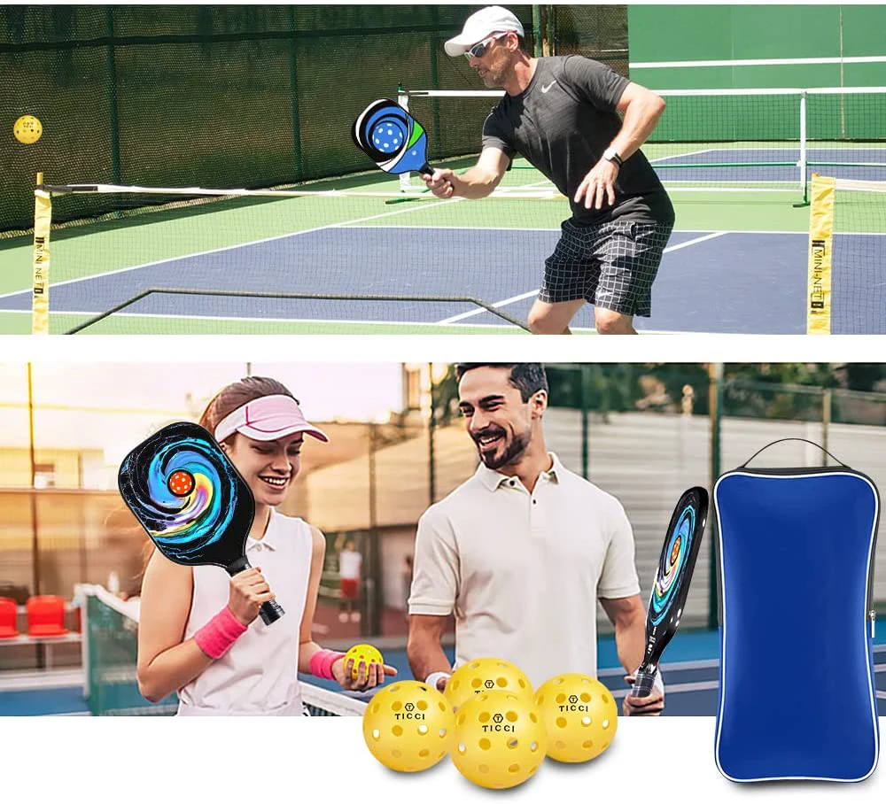 Pickleball Paddle Usapa Approved Set 2 Premium Graphite Craft Rackets