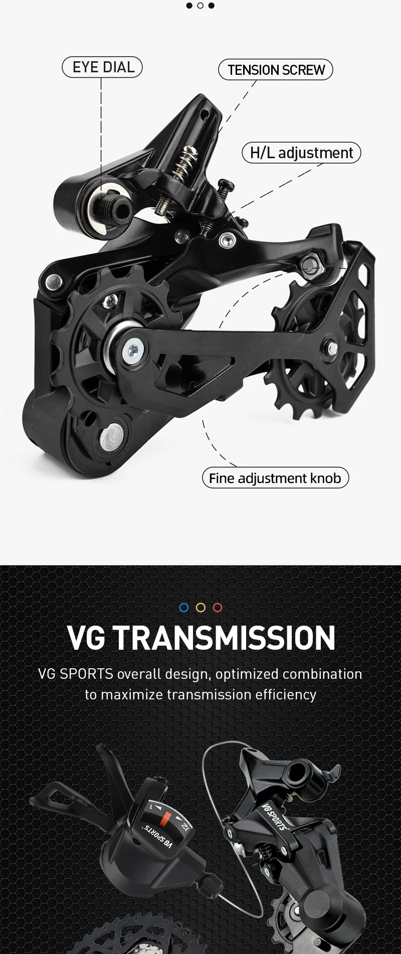 Vg Sports Mtb Mountain Bike Rear Derailleur Rd Spare Parts Shift Lever