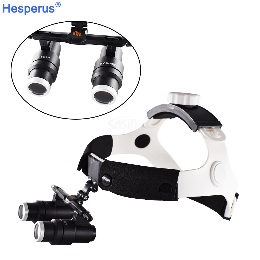 Lupas dentales Lupa Lupas dentales quirúrgicas médicas Original KWS 4X 5X 6X Faro de laboratorio de dentista Faro quirúrgico
