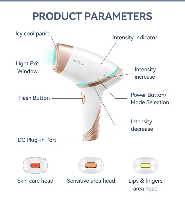 Notime Best Effective Safe and Fast Laser Ipl Hair Removal Permanent Skin Rejuvenation IPL Laser Hair Removal
