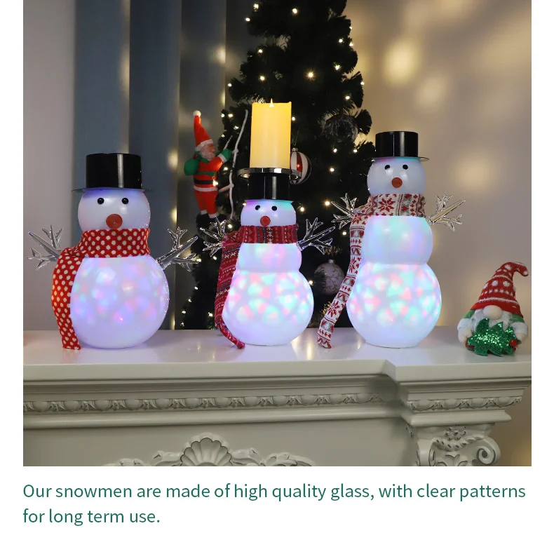 christmas clear glass ornament things christmas decor small standing snowman manufacture