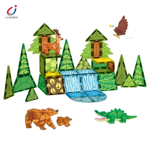 Chengji New Educational Toy Magetic Building Block Creative Cartoon Animal Toddler Kids Educational Toys 3d Diy Magnet Block Set