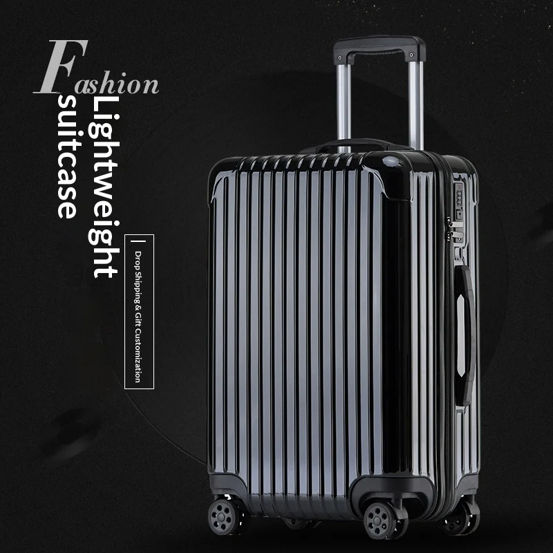 Classic Flat Password ABS Spinner Luggage 20-inch Boarding Case 24-inch Trolley Case Candy Color Student Travel Case Waterproof