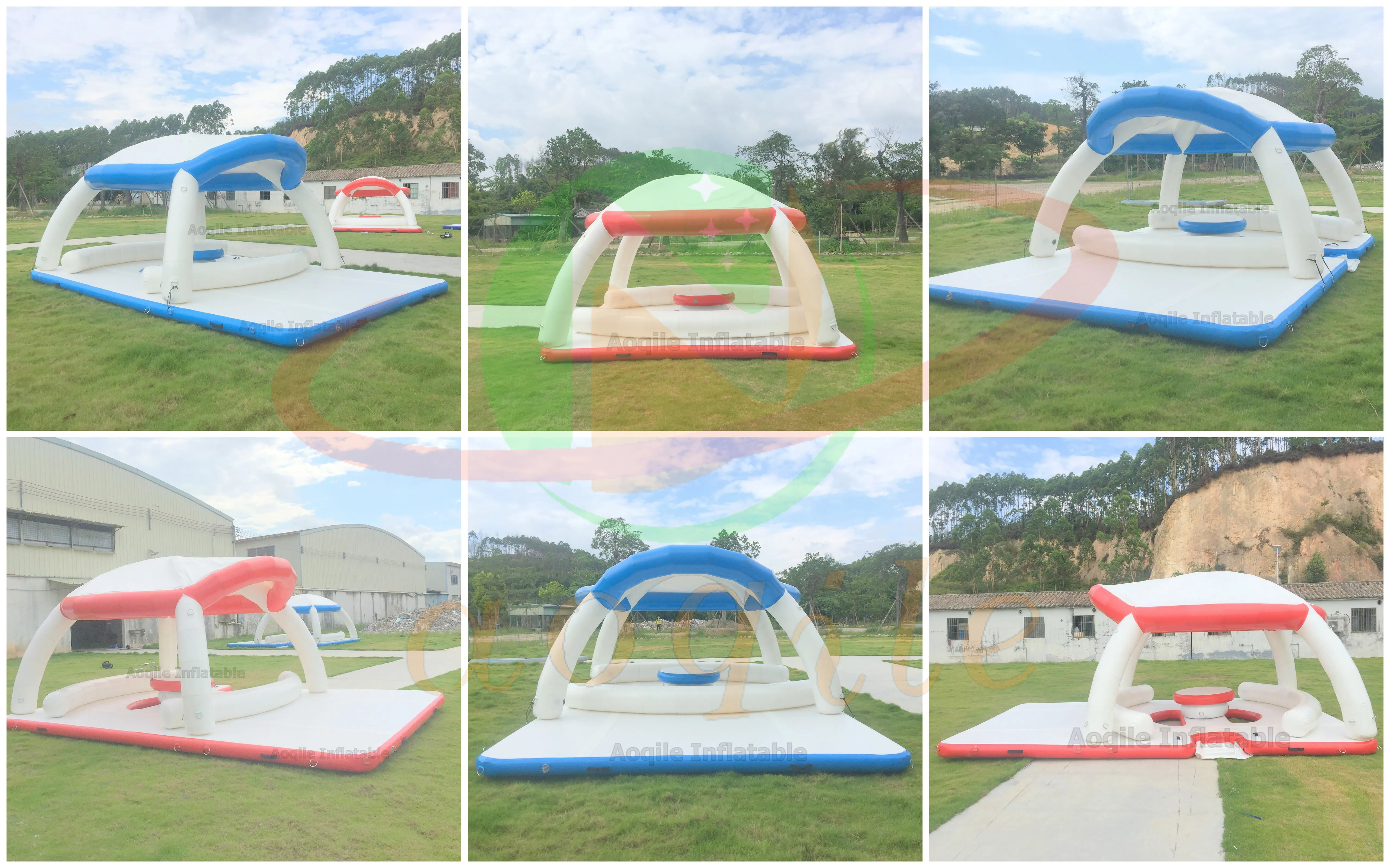 Salón inflable de la plataforma del muelle flotante de la isla inflable del agua del fabricante al por mayor