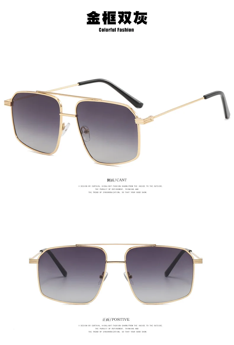 Nuevas gafas de sol con montura de Metal Vintage al por mayor para hombres y mujeres 2025 nuevo estilo Retro clásico marco cuadrado gafas de sol