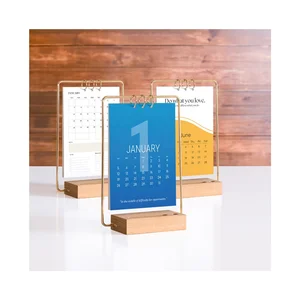 Wholesale Record Diary Custom Printing Paper Christian Agenda Office Event Gift Weekly Planner Wooden Stand Metal Desk Calendar