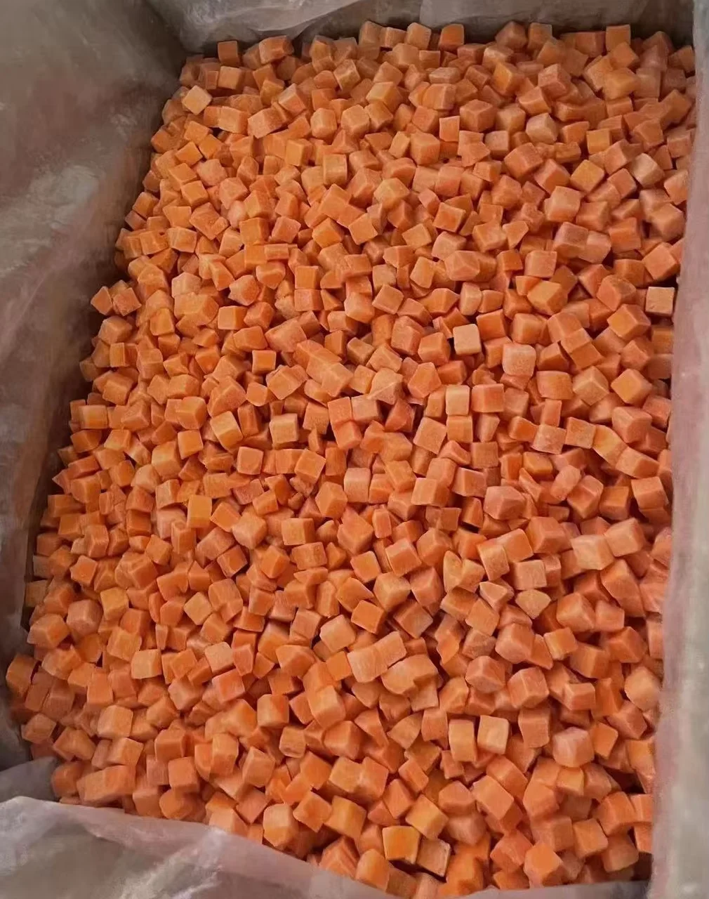 Prix d'exportation en vrac de 10 kg de dés de citrouille surgelés IQF