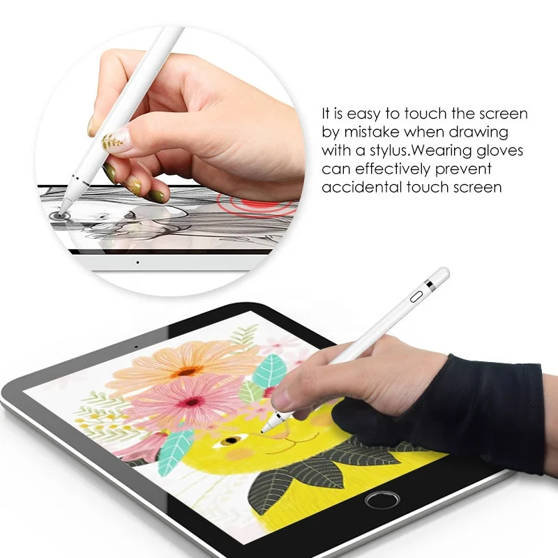 High Elastic Anti Fouling Screen Board Two Fingers Dustproof Artist Anti Touch Painting Drawing Gloves